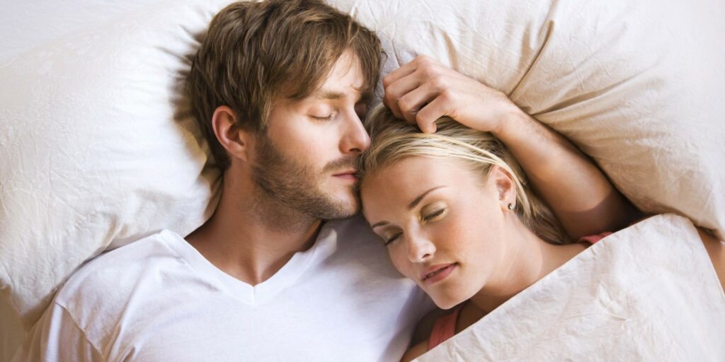 Man and Woman Sleep Soundly with TMJ Splint Therapy from Hillsboro Dental Excellence
