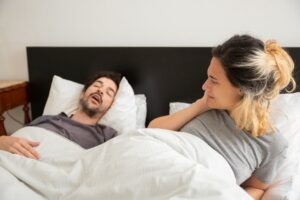 Snoring problem in a couple's bedroom